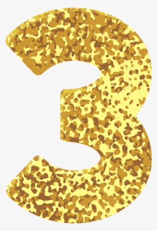 Free Png Gold Style Number Three Png Images Transparent #8168957