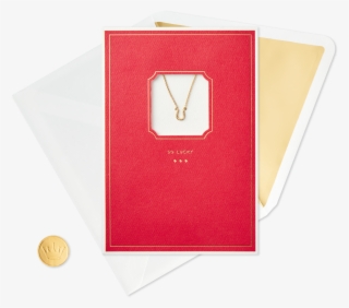 Lucky In Love Valentine's Day Card With Horseshoe Charm - Wood #8169135