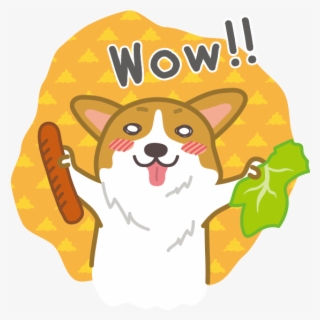 Hot Dog Corgi Messages Sticker #8171290