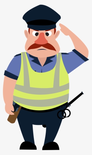 Salute Police Officer Security Guard People S - Security Guard Cartoon #8171854