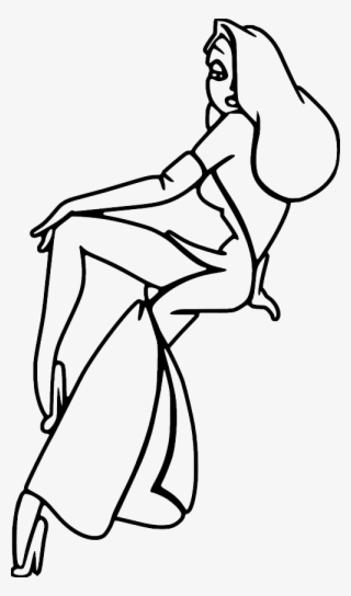 Please Note That The White Image Is A White Sticker - Full Body Jessica Rabbit Drawing #8172151