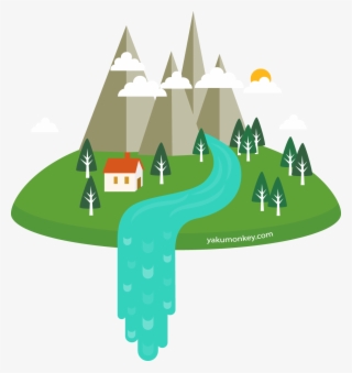 There Are 6 Mountain Huts On Yakushima's Mountain Ranges - Vector Graphics #8173017