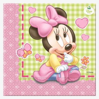 Tovaglioli Baby Minnie 33x33cm 20pz - Minnie Mouse 1st Birthday #8173776