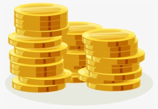 Coins Clipart Stack Coin - Monedas De Oro En Png #8174451