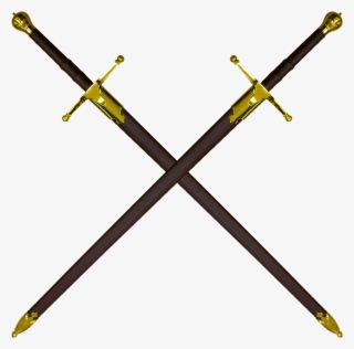 Double William Wallace Sword - Double Sword Gold Png #8175997