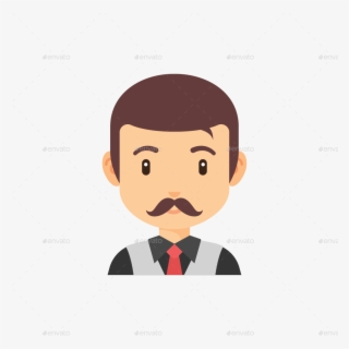 People/no Background/png/people Icon-02 - Smail Mustache Businessman Cartoon #8180115