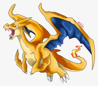 Mega Charizard Y - Cartoon #8181120