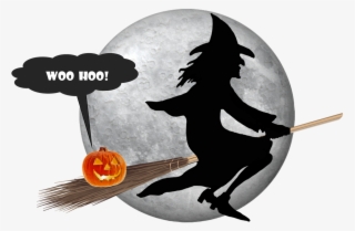 Picture - Witch On Broom Vector #8181370