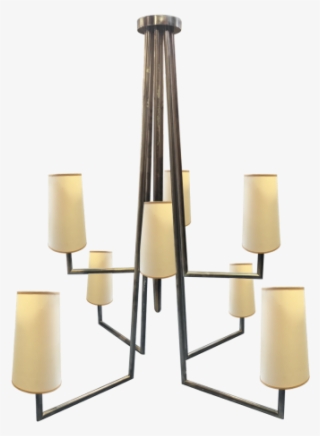 Stephen Mckay Contemporary Two Tier Eight Light Nickel - Chandelier #8181760