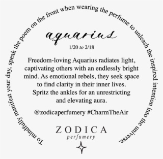 Aquarius 50ml Crystal Infused Zodiac Perfume - Document #8181847