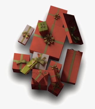 Red Festive Gift Box Png - Wrapping Paper #8182957