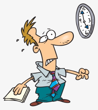 Late - Running Clock Cartoon Png #8184321
