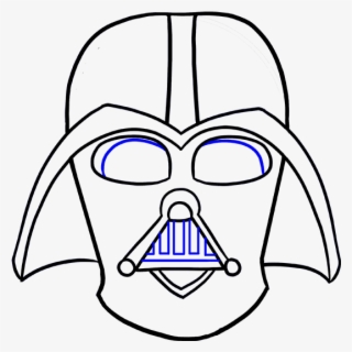 Styles Darth Vader Mask Drawing Step By Step Also Darth - Darth Vader Sketch Face #8185637