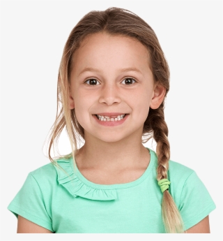 Girl With Braid In Hair Smiling - Dental With Girl Png #8186828
