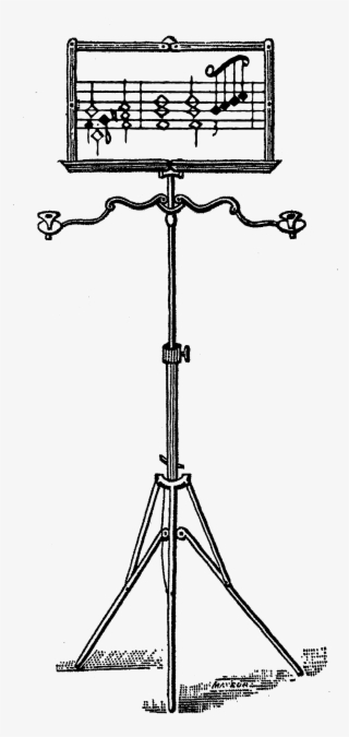 2045 Music Stand Victorian Era Free Vintage Clip Art - Drawing #8187539
