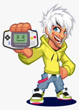 Retrosix Mascot Logo Gameboy Advance - Cartoon #8190339