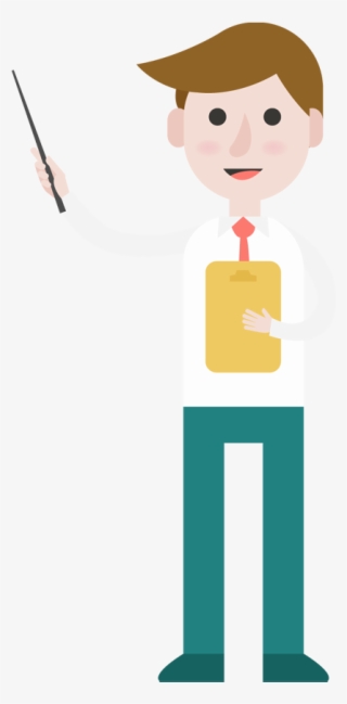 Cartoon Businessman Explaining And Pointing #8191947