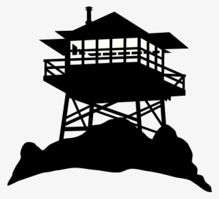 Watchtower Clipart Fire Tower - Fire Lookout Clip Art #8192243