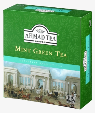 100 Tagged Teabags - Ahmad Mint Green Tea #8192615