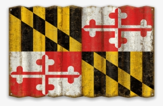 Maryland Corrugated State Flag - Black And Gray Maryland Flag #8195348