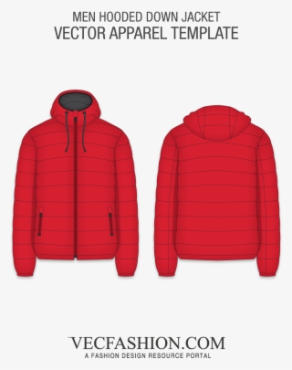 Mens Hooded Down Jacket - Hoodie #8196089