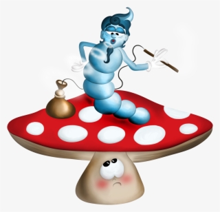 Alice's Adventures In Wonderland Queen Of Hearts Caterpillar - Alice In Wonderland Bunny Clipart Png #8196953