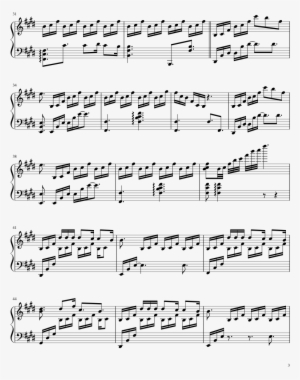 Sparkle スパークル Sheet Music Composed By Cover By Theishter - Geometry Dash Back On Track Piano Sheet Music #820113