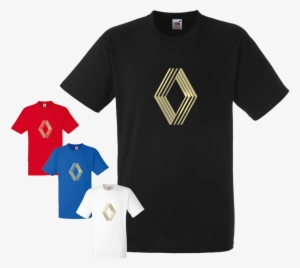 Renault Classic Logo Gold Design T-shirt - All Comic T-shirts #820142