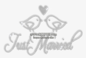 Pure Crystal Two Just Married Love Birds Rhinestone - Illustration #820294