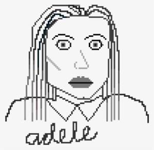 Adele Pixel - Mädchen Mit Den Roten Lippen Fotoplatte #820592