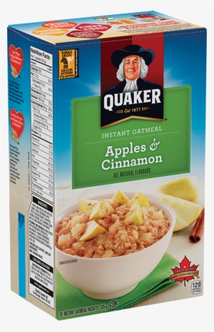 Quaker® Apples & Cinnamon Instant Oatmeal - Quaker Peaches & Cream Instant Oatmeal #821285