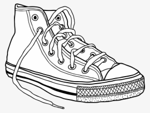 Converse Sneakers Drawing Clip Art - Converse Shoes Drawing #821866