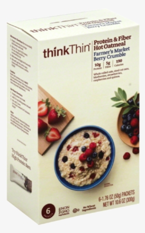 Thinkthin Farmer's Market Berry Crumble Protein & Fiber - Think Products - Thinkthin Protein And Fiber Hot Oatmeal #822265