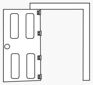 Door Clipart Black And White - Clipart Black And White Open #822288