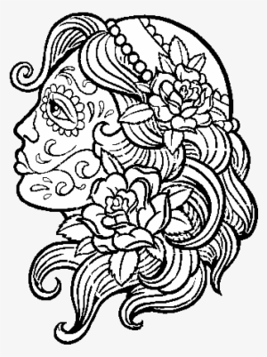 Catrina Tattoo Coloring Page #824481