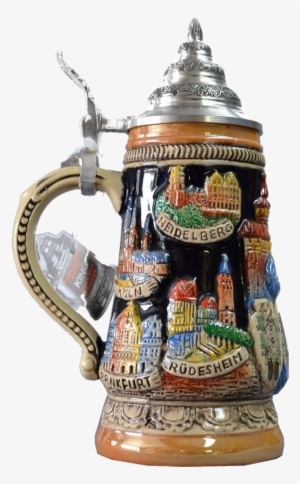 "deutschland" Stein With Eagle, Cuckoo Clock, And Nutcracker #825452