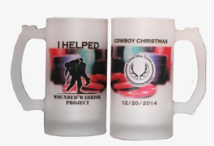 Frosted Glass Beer Mugs - Wounded Warrior Project #825894