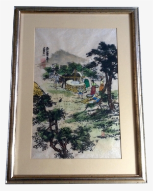 Korean Countryside At The Mill, Asian Watercolor Painting - Watercolor Painting #826034