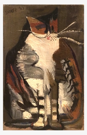 Unknown American Modernist Cat - Drawing #826075