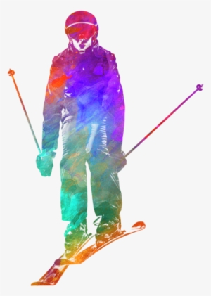 Bleed Area May Not Be Visible - Skiing Watercolor #826168