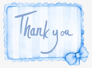 Thank You Sentiment Card - Terima Kasih Warna Biru #826359