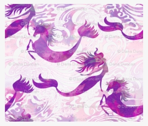 Mermaids & Seahorses In Sea Urchin Purple - Pacific Purple Sea Urchin #826376