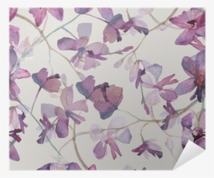 Orchids Purple Seamless Pattern - Painting #827120