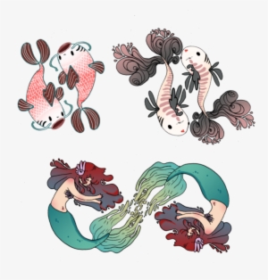 Commission Tattoo Design - Pisces Symbol Mermaid Tattoo #827412