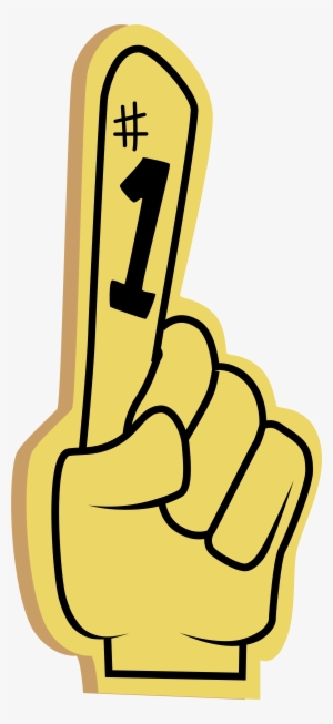 Number One Hand Clipart - Foam Hand Png #828622