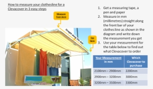 Rectangular Measuring Chart - Clothesline Cover Folding Frame #828866