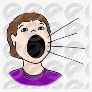 Nice Clip Art Yelling Yell Picture For Classroom Therapy - Clip Art #829015