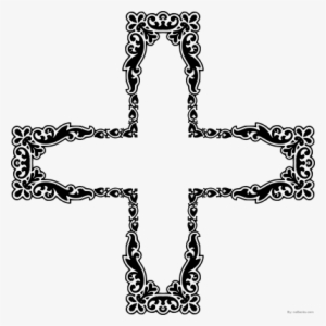 Decorative And Ornamental Cross Design - Art Deco Png Cross #829382