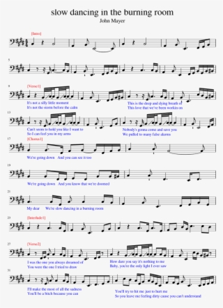 Slow Dancing In The Burning Room - Slow Dancing In A Burning Room Bass #8200737