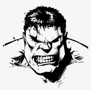 Clipart Transparent Hulk Clipart Black And White - Hulk Sticker Design #8201323